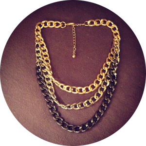 3-layered Forever 21 chain necklace